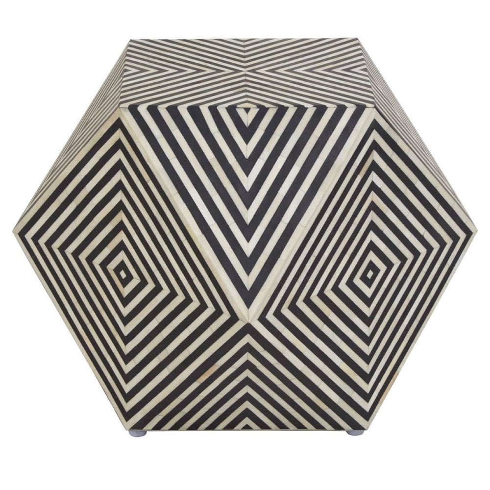 Meridian Buffalo Bone Diamond Stool