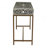 Meridian Console Table With Gold Finish Legs
