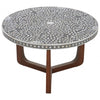 Meridian Round Coffee Table in Mother of Pearl Design Detail