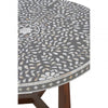 Meridian Round Coffee Table in Mother of Pearl Design Detail