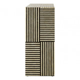 Meridian Bone Inlay Stripe Design Console Table