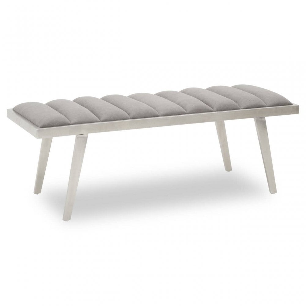 Regalia Grey Bench With Splayed Legs