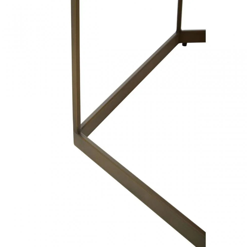 Terrence Hexagonal Brown Coffee Table