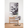 Lydia Grey Velvet Home Office Chair with Curved Back