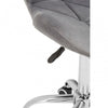 Livia Grey Velvet Quilted Home Office Chair