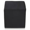 Tavian Black And Silver Square Stool