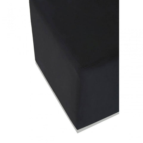 Tavian Black And Silver Square Stool