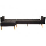 Mason Hagen Black Large Corner Sofa Bed