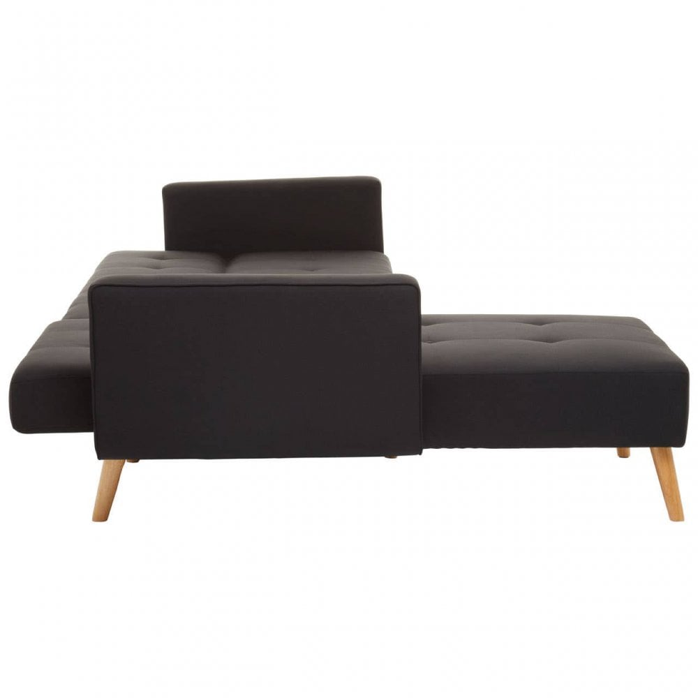 Mason Hagen Black Large Corner Sofa Bed