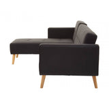 Mason Hagen Black Large Corner Sofa Bed