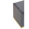 Tavian Grey And Gold Square Stool