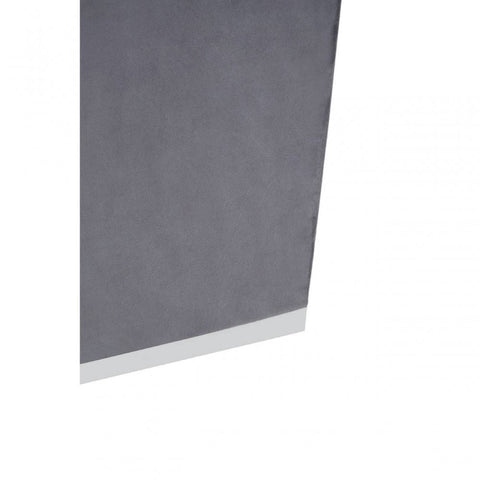 Tavian Grey And Silver Square Stool