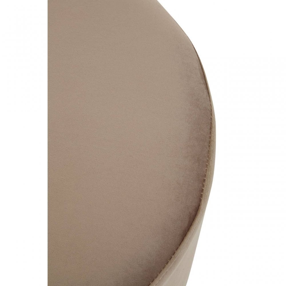 Tavian Mink And Silver Round Stool