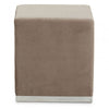 Tavian Mink And Silver Square Stool
