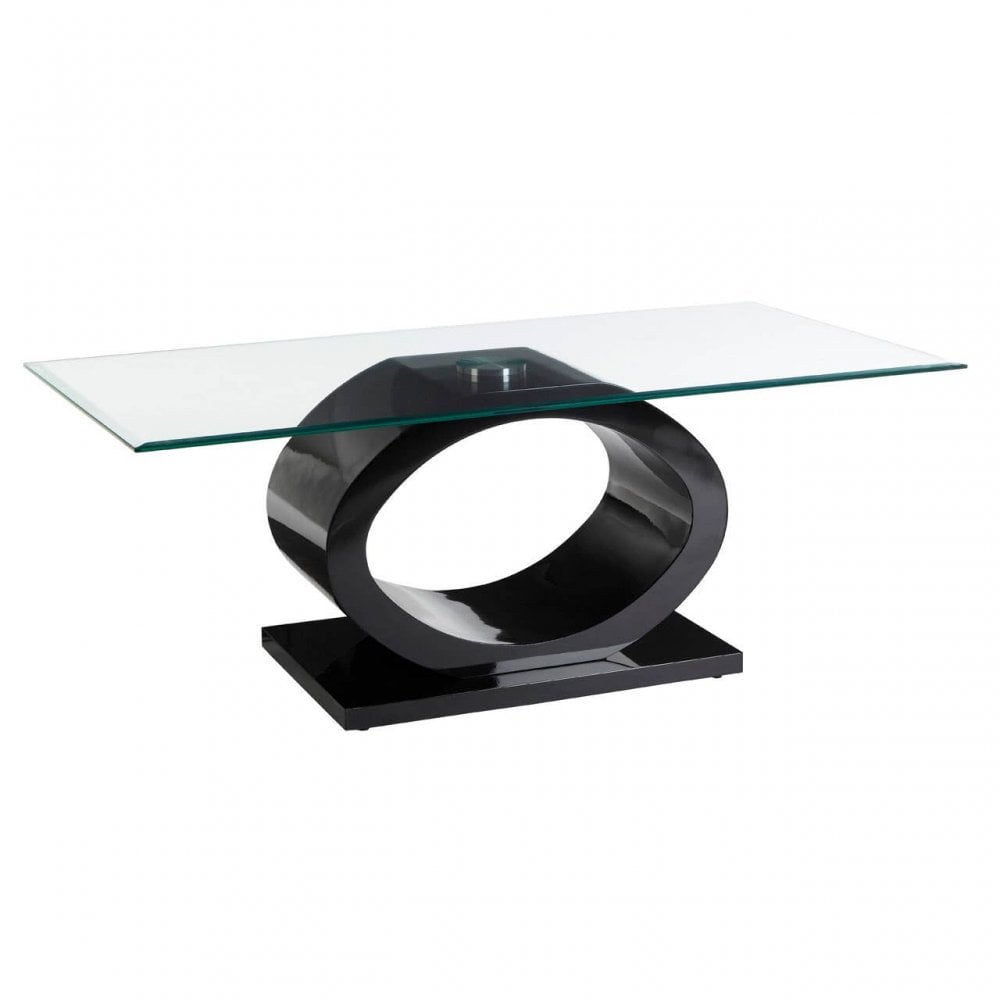 Nova O Shaped Coffee Table With Black Base