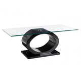 Nova O Shaped Coffee Table With Black Base