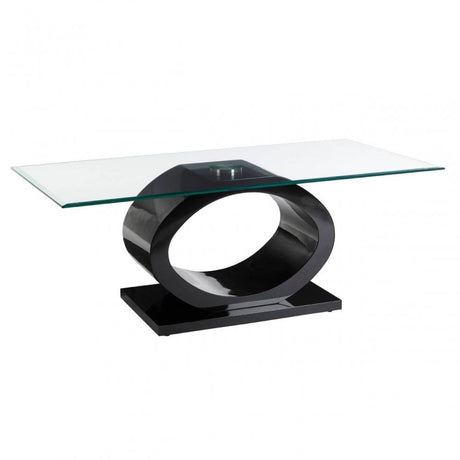 Nova O Shaped Coffee Table With Black Base