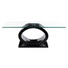Nova O Shaped Coffee Table With Black Base