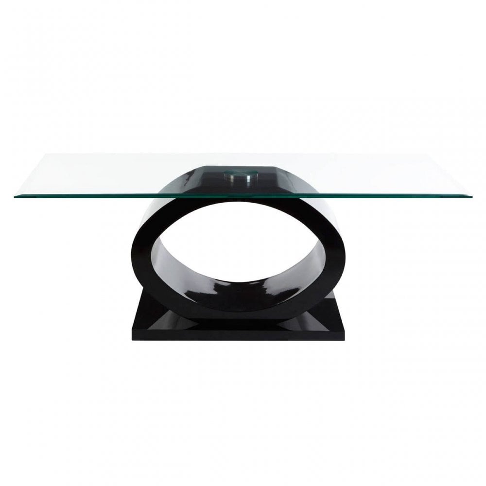 Nova O Shaped Coffee Table With Black Base