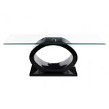 Nova O Shaped Coffee Table With Black Base