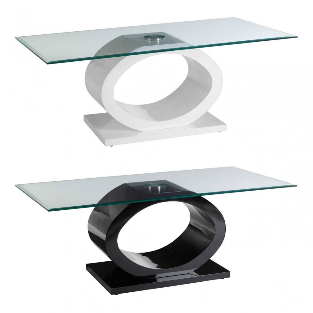 Nova O Shaped Coffee Table With Black Base
