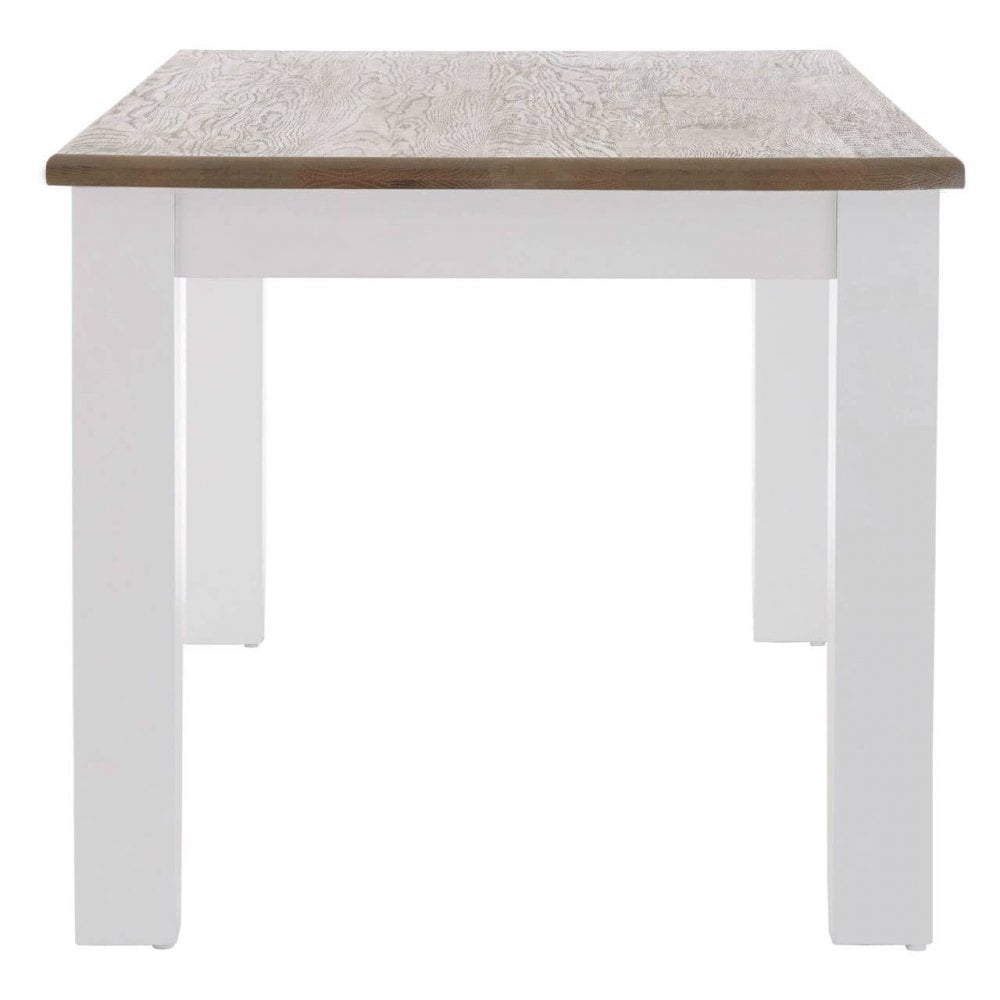 Kensington Oak Top White Dining Table