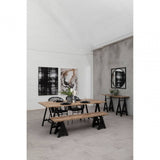 Kensington Pine Wood And Iron Dining Table