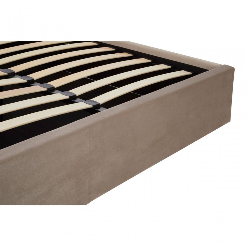 Ava Mink Velvet Kingsize Ottoman Bed