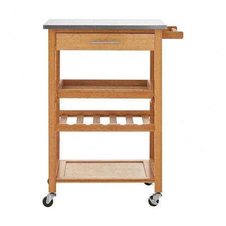 Brent Bamboo One Drawer Kitchen Trolley