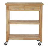 Brent Glenn Tropical Hevea Wood Kitchen Trolley