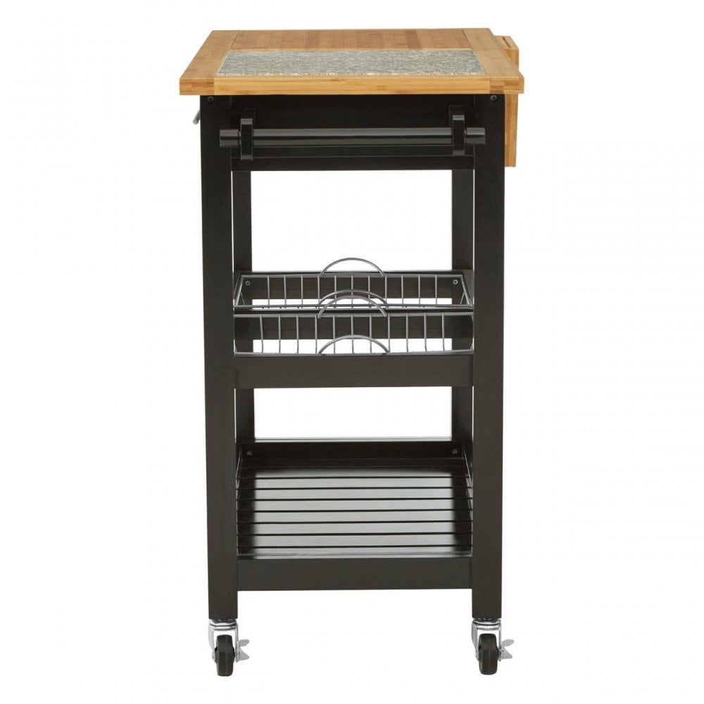 Brent Glenn Wide Kitchen Trolley with Granite Top