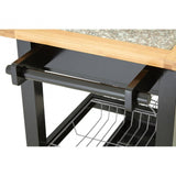 Brent Glenn Wide Kitchen Trolley with Granite Top