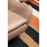 Derrick Faux Brown Leather Armchair