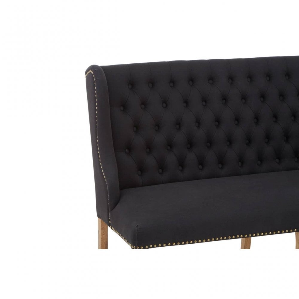 Everett 2 Seat Black Bench