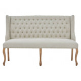 Everett 2 Seat Natural Linen Bench