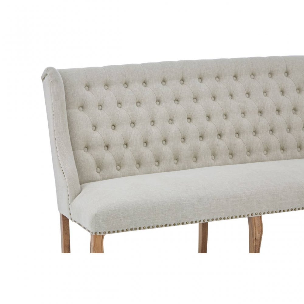 Everett 2 Seat Natural Linen Bench