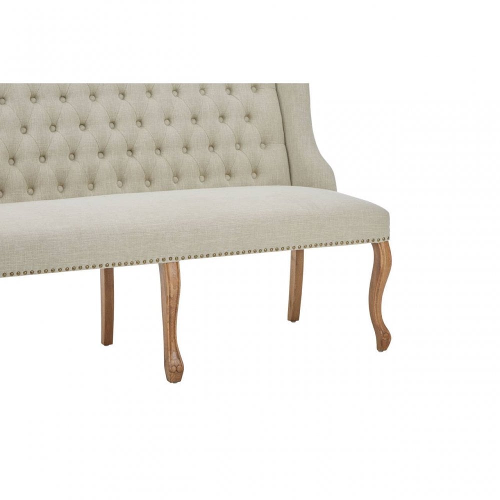 Everett 2 Seat Natural Linen Bench