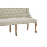 Everett 2 Seat Natural Linen Bench