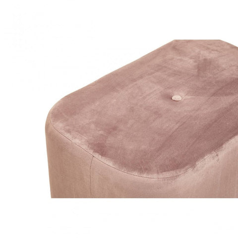 Lennox Dusky Pink Stool With Matte Gold Base