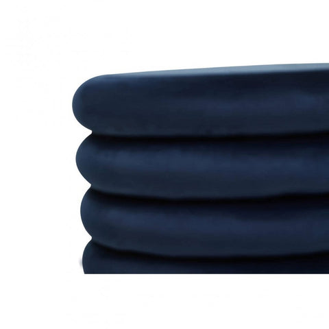 Lennox Midnight Blue Round Stool