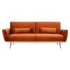 Sydney Burnt Orange Velvet Sofa Bed