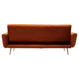 Sydney Burnt Orange Velvet Sofa Bed