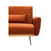 Sydney Burnt Orange Velvet Sofa Bed