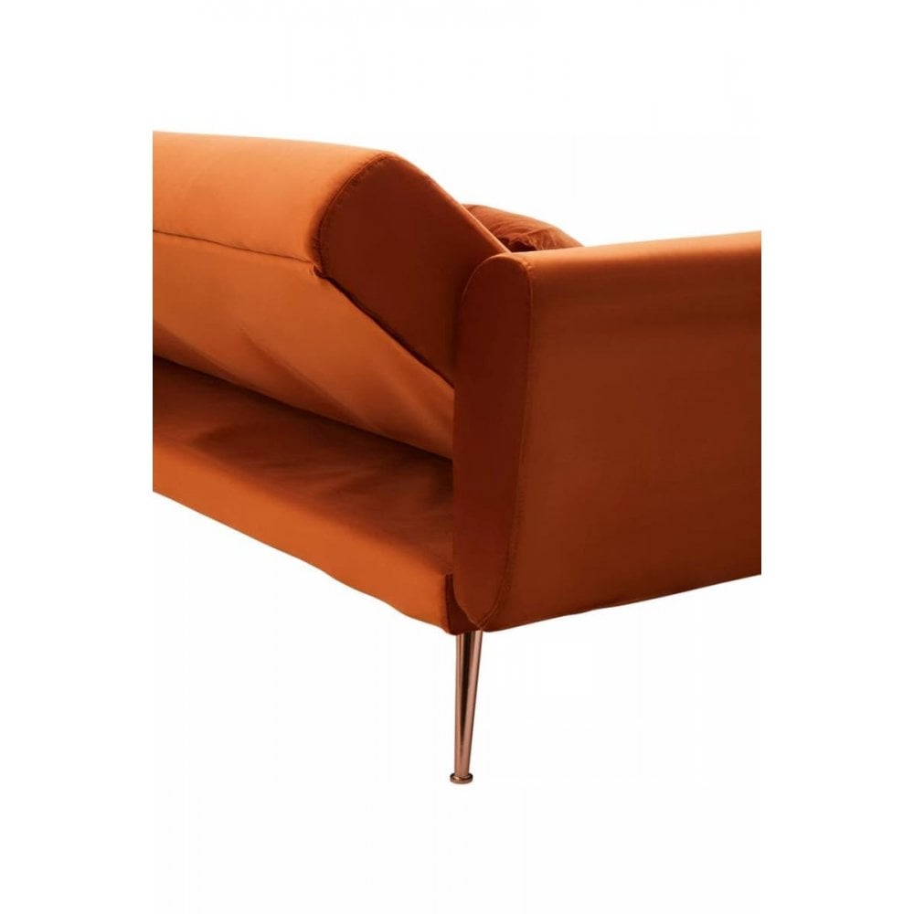 Sydney Burnt Orange Velvet Sofa Bed