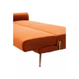 Sydney Burnt Orange Velvet Sofa Bed