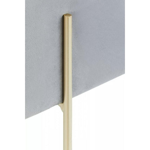 Darian Square Grey Velvet Stool