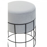 Darian Velvet Cage Frame Stool