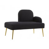Avalon Left Arm Black Chaise Lounge