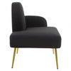 Avalon Left Arm Black Chaise Lounge