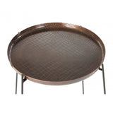 Calista Large Copper And Black Side Table